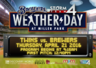 Weather Day at Miller Park is April 21