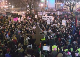 Anti-Trump protest held at Red Arrow Park