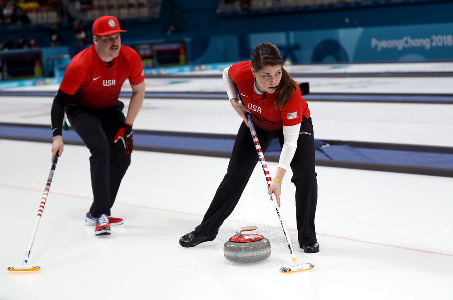 Photo timeline of the Hamilton sibling's curling matches Gallery